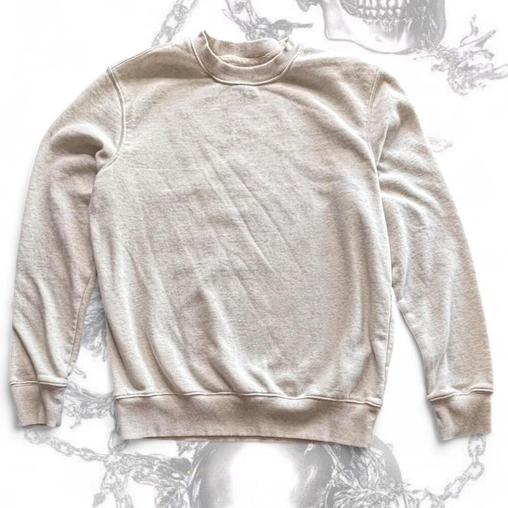 Goodfellow-co Men's Grey and Cream Sweatshirt